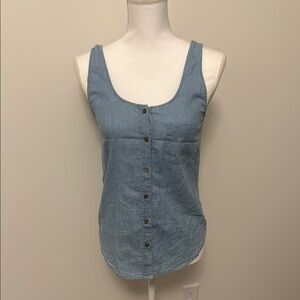 Love on a Hanger Blue Fitted Sleeveless Tank Top